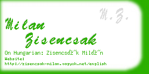 milan zisencsak business card